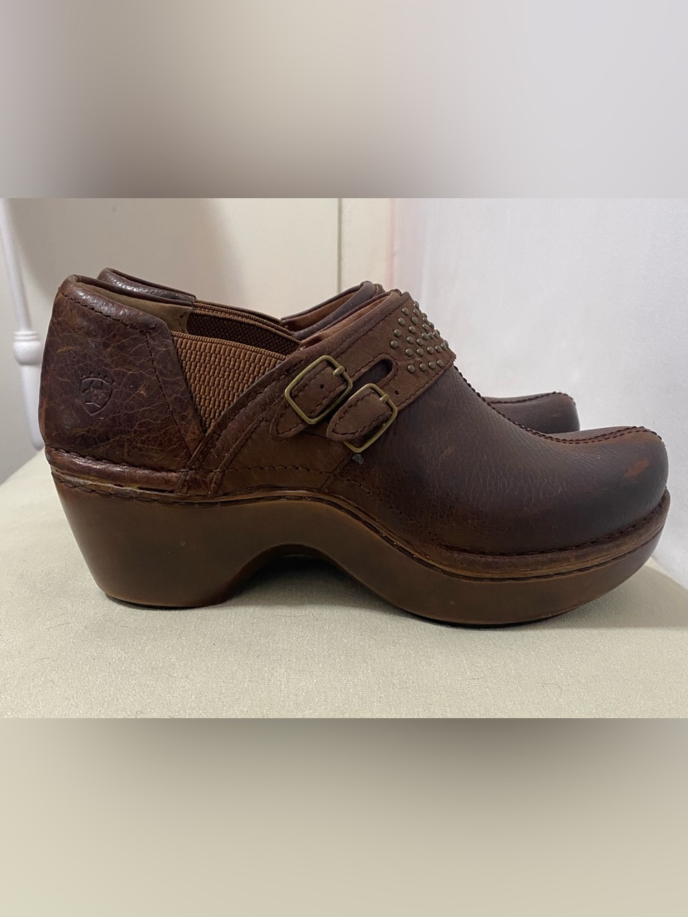 Ariat Brown Leather Slip-On Shoe